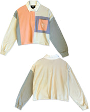 Load image into Gallery viewer, Stussy Long Sleeve Cropped Polo Shirt Colourblock