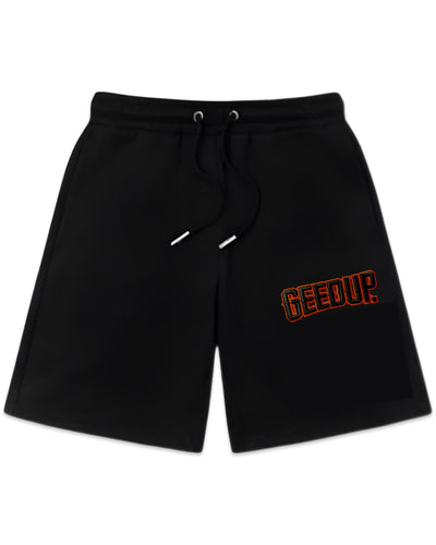 Geedup PFK Play For Keeps EMB Shorts in Black and Orange (2024)