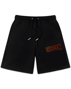 Geedup PFK Play For Keeps EMB Shorts in Black and Orange (2024)