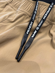 AAPE By *A Bathing Ape® Now Badge Woven Shorts in Tan  ⏐ Multiple Sizes