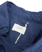 Load image into Gallery viewer, JAG Linen Long Sleeve Button Down Shirt in Blue