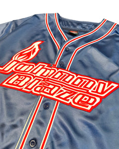 Johnny Blaze Vintage Baseball Jersey in Blue and Red (Y2K)