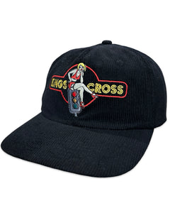 Kings Cross Corduroy Snapback Hat in Black