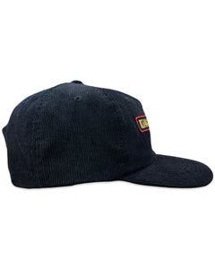 Kings Cross Corduroy Snapback Hat in Black