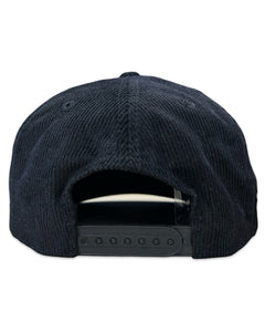Kings Cross Corduroy Snapback Hat in Black