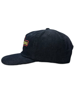 Kings Cross Corduroy Snapback Hat in Black