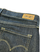 將圖片載入圖庫檢視器 Levi&#39;s Denim Pencil Skirt in Dark Navy Blue Denim