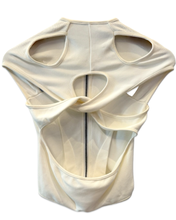 Load image into Gallery viewer, Maticevski Sculptural Cut-Out Sleeveless Zip Top White