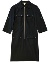 Load image into Gallery viewer, Michael Kors Zip-Front Utility Dress in Black