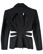 Load image into Gallery viewer, Misha Collection Cutout Open Back Blazer in Black
