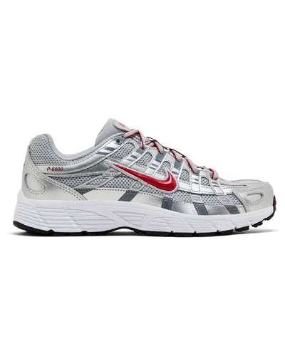 Nike P-6000 GS in 'Metallic Silver and Gym Red' (2024)