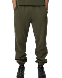 Nike x Nocta CS Fleece Sweatpants in Khaki and Team Red