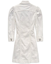 Load image into Gallery viewer, Retrofete Lema Mini Dress in White and Silver Distressed Denim