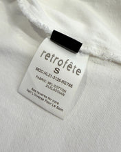 Load image into Gallery viewer, Retrofete Lema Mini Dress in White and Silver Distressed Denim