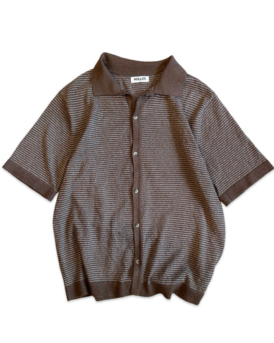 Rolla's Short Sleeve Bowler Knit Shirt in Brown