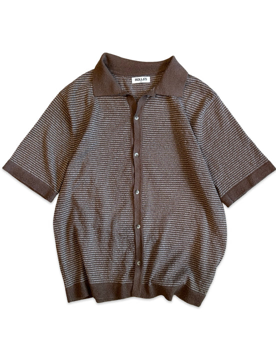 Rolla's Short Sleeve Bowler Knit Shirt in Brown