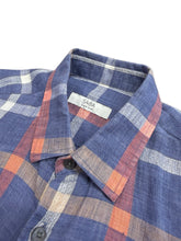 Load image into Gallery viewer, SABA Pure Linen Short Sleeve Shirt in Plaid Print