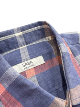Load image into Gallery viewer, SABA Pure Linen Short Sleeve Shirt in Plaid Print