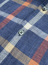 Load image into Gallery viewer, SABA Pure Linen Short Sleeve Shirt in Plaid Print