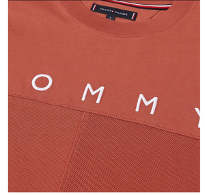 Tommy Hilfiger Mono Flag Short Sleeve T-Shirt Dusty Copper⏐ Size XS
