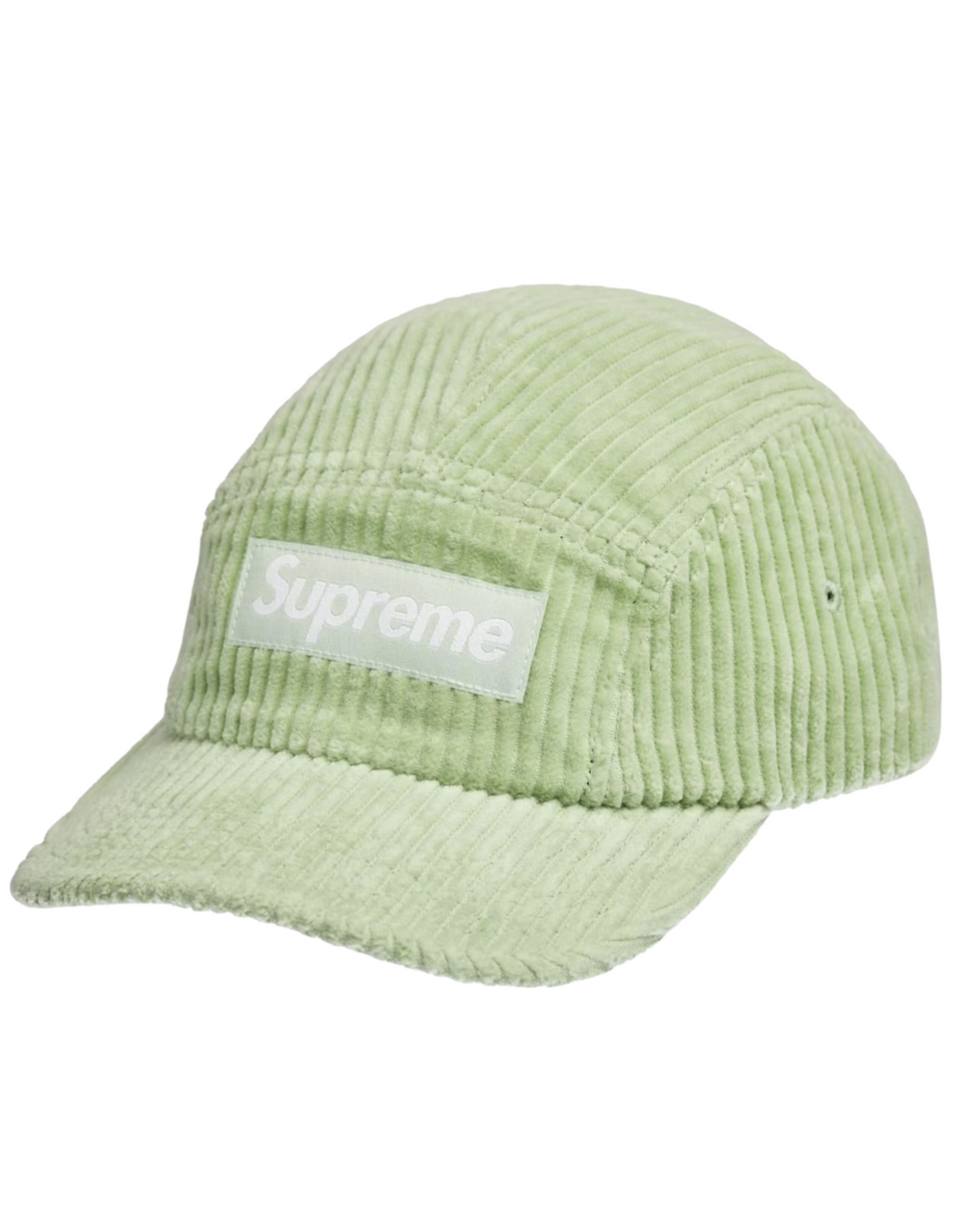 Supreme SS22 Corduroy Camp 5 Panel Cap in Green ⏐ One Size