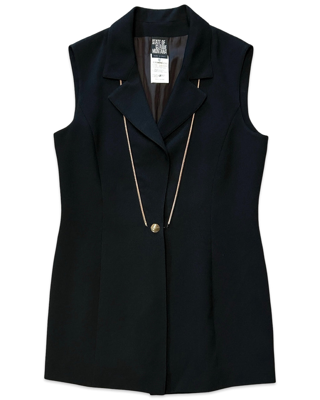 State of Claude Montana Sleeveless Blazer Dress in Black