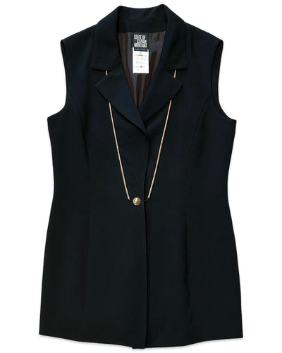 State of Claude Montana Sleeveless Blazer Dress in Black