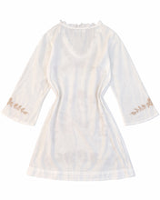 Load image into Gallery viewer, Sun 'N' Sand Embroidered Tunic Dress in White and Tan