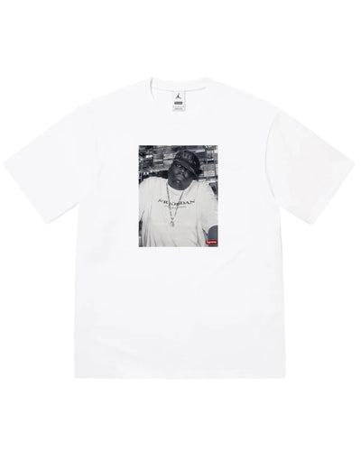 Supreme X Jordan 'Biggie' Short Sleeve Tee in White (2024)