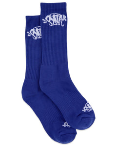 Syna World by Central Cee Twin Pack Socks in Blue and White
