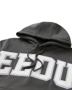 Geedup Team Logo Hoodie in Asphalt Grey and White (2023)