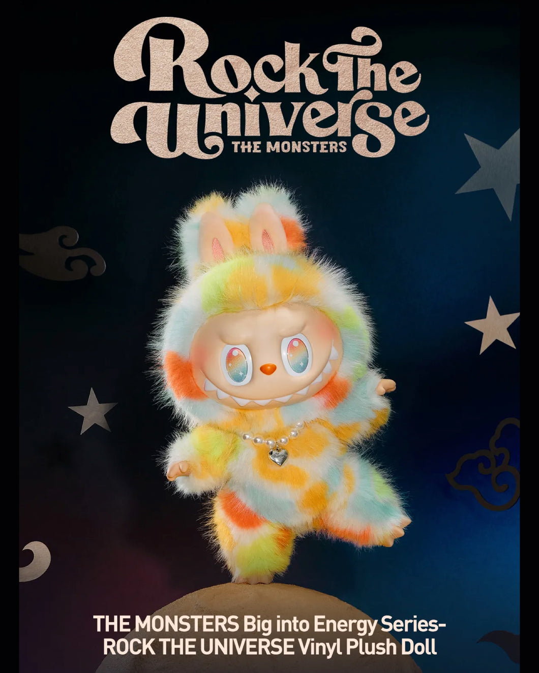 The Monsters Labubu Big into Energy Series Rock the Universe Large Vinyl Plus Doll