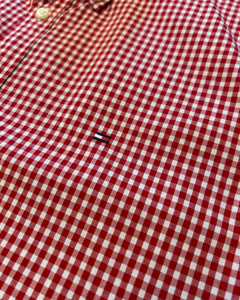 Tommy Hilfiger Short Sleeve Button Shirt in Red Check