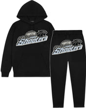 Load image into Gallery viewer, Trapstar Shooters Tracksuit in Black and Sky Blue (2022)