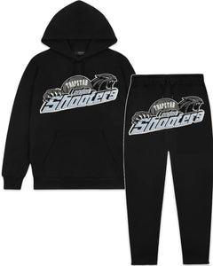 Trapstar Shooters Tracksuit in Black and Sky Blue (2022)