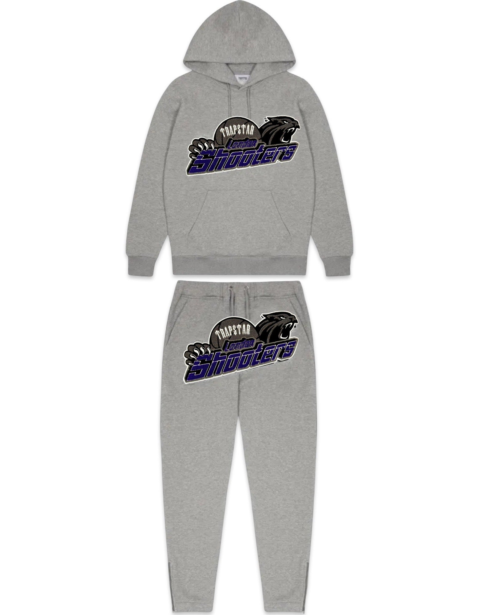 Buy the Trapstar Shooters Tracksuit in Grey and Purple (2025) at