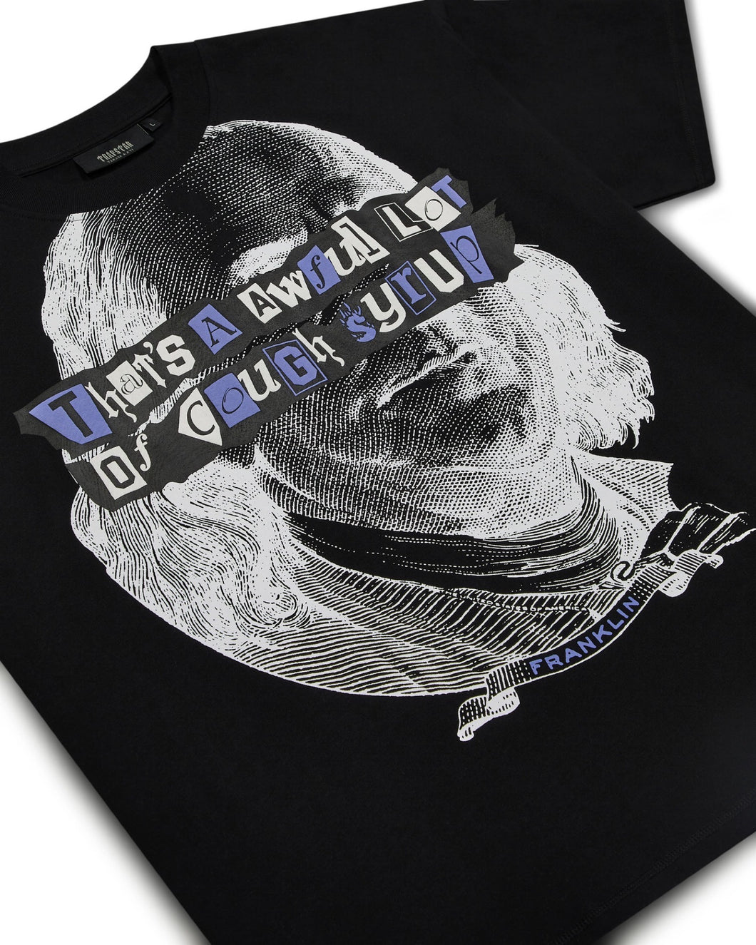 Trapstar x Awful Lot of Cough Syrup B. Franklin Tee in Black
