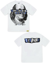 Load image into Gallery viewer, Trapstar x Awful Lot of Cough Syrup Benjamin Franklin Tee in White