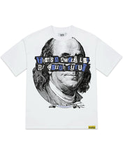 Load image into Gallery viewer, Trapstar x Awful Lot of Cough Syrup Benjamin Franklin Tee in White