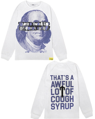 Trapstar x Cough Syrup Benjamin Frankline Long Sleeve Waffle Shirt