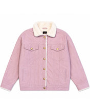Load image into Gallery viewer, USED Denim Pink Corduroy Sherpa-Lined Jacket Size 10 – 100% Authentic | Bisy Fremantle