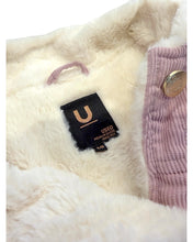 Load image into Gallery viewer, USED Denim Pink Corduroy Sherpa-Lined Jacket in Pink