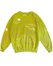 Load image into Gallery viewer, United States of Paradise Park Animal Crewneck Jumper in Green (Vintage)