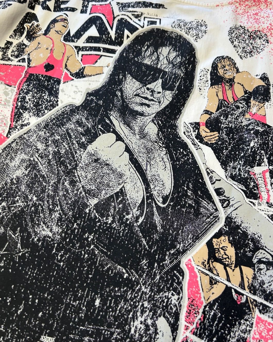 WWE Brett the Hitman Heart AOP Short Sleeve T-Shirt