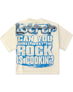 WWE x Loiter The Rock Vintage Short Sleeve T-Shirt Off White