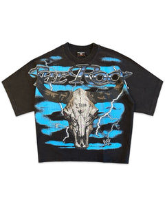 WWE x Loiter The Rock Vintage Short Sleeve T-Shirt Vintage Black