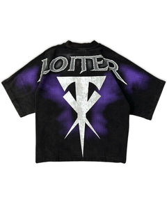 WWE x Loiter The Undertaker Short Sleeve T-Shirt in Vintage Black