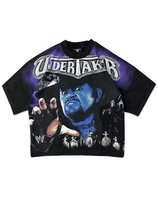 WWE x Loiter The Undertaker Short Sleeve T-Shirt in Vintage Black