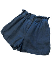 Load image into Gallery viewer, Witchery High-Waisted Linen Paperbag Shorts in Navy