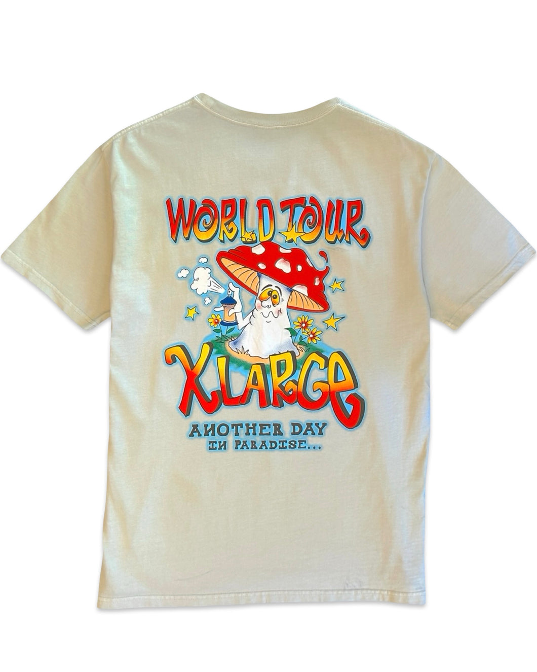 XLarge World Tour Short Sleeve T-Shirt  in Pigment Thrift White